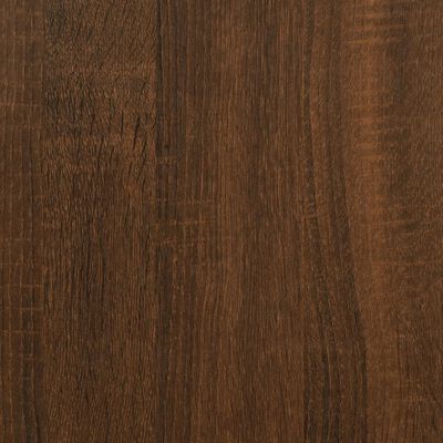 vidaXL Giroletto senza Materasso Rovere Marrone 100x200 cm Truciolato