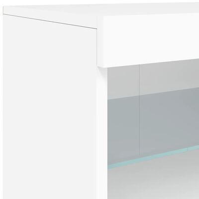 vidaXL Credenza con Luci LED Bianca 164x37x67 cm