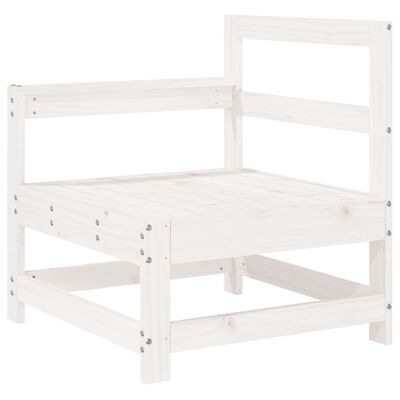 vidaXL Set Salotto da Giardino 7 pz Bianco in Legno Massello di Pino