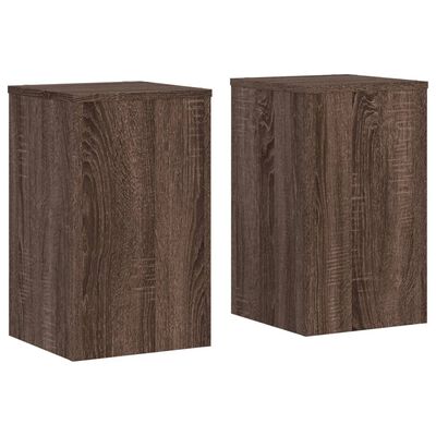 vidaXL Supporti per Piante 2 pz Marrone 30x30x50 cm Legno Multistrato