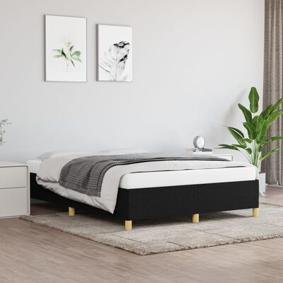 vidaXL Giroletto senza Materasso Nero 140x190 cm in Tessuto