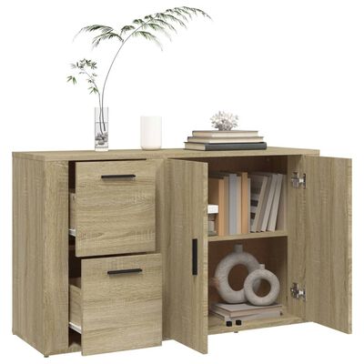 vidaXL Credenza Rovere Sonoma 100x33x59,5 cm in Legno Multistrato