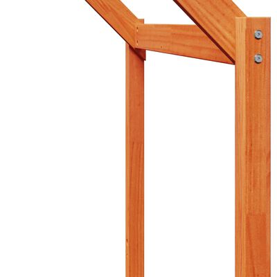 vidaXL Letto a Soppalco con Tetto Cera 75x190cm Legno Massello di Pino