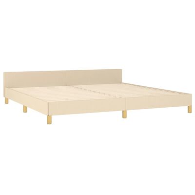 vidaXL Giroletto senza Materasso Crema 200x200 cm in Tessuto