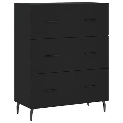 vidaXL Credenza Nera 69,5x34x90 cm in Legno Multistrato