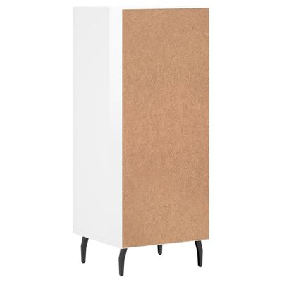 vidaXL Credenza Bianco Lucido 34,5x34x90 cm in Legno Multistrato