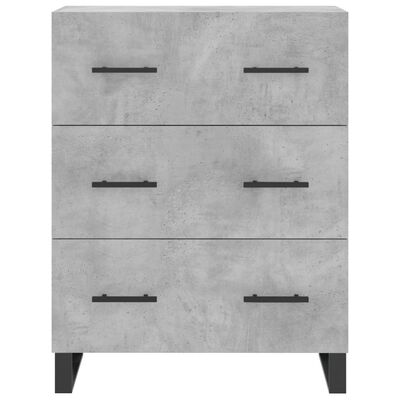 vidaXL Credenza Grigio Cemento 69,5x34x180 cm in Legno Multistrato