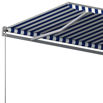 vidaXL Tenda da Sole Autoportante Automatica 600x300 cm Blu Bianca