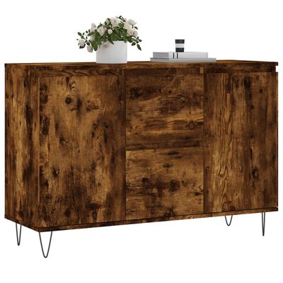 vidaXL Credenza Rovere Fumo 104x35x70 cm in Legno Multistrato