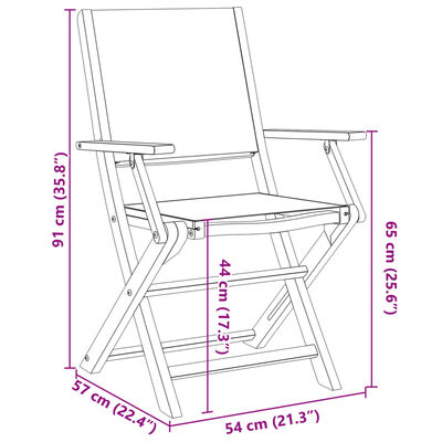 vidaXL Sedie da Giardino 2pz Beige Legno Massello di Acacia e Tessuto