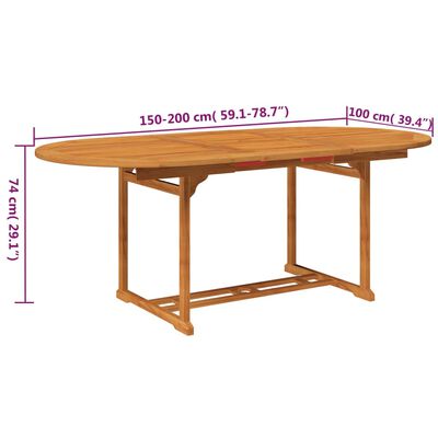 vidaXL Set da Pranzo da Giardino 5 pz in Legno Massello di Acacia