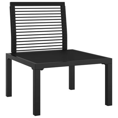 vidaXL Poltrona da Giardino con Cuscini Polyrattan Nero e Grigio