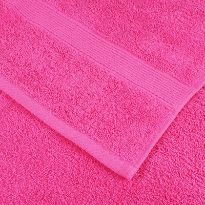 vidaXL Asciugamani SOLUND 10 pz Rosa 100x200 cm 600 g/m²