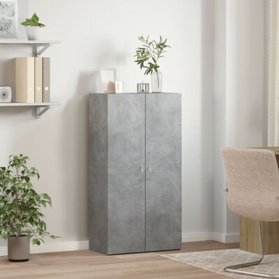 vidaXL Schedario Grigio Cemento 60x32x115 cm in Legno Multistrato