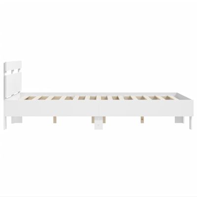 vidaXL Giroletto con Testiera Bianco 135x190 cm in Legno Multistrato