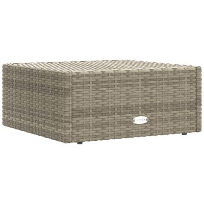 vidaXL Set Divani da Giardino 7 pz con Cuscini in Polyrattan Grigio