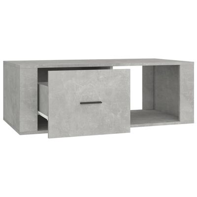 vidaXL Tavolino Salotto Grigio Cemento 100x50,5x35cm Legno Multistrato