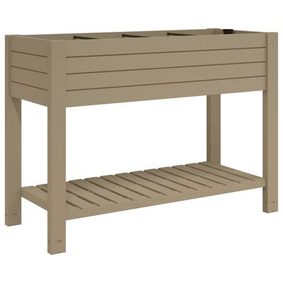 vidaXL Fioriera da Giardino Marrone Chiaro 110x45x79 cm Polipropilene