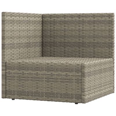 vidaXL Set Divani da Giardino 6 pz con Cuscini in Polyrattan Grigio