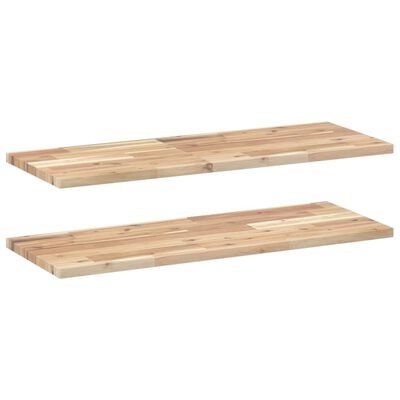 vidaXL Mensole da Parete 2 pz 80x30x2 cm Legno Acacia Non Trattato