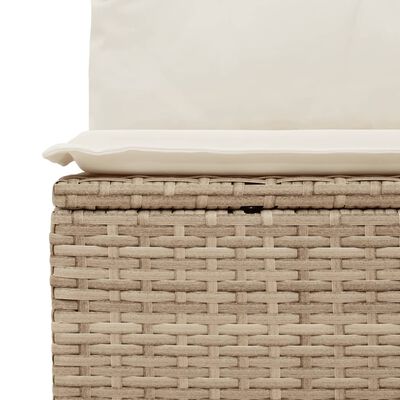 vidaXL Set Divani da Giardino 14pz con Cuscini in Polyrattan Beige