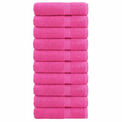 vidaXL Asciugamani da Doccia SOLUND 10 pz Rosa 70x140 cm 600 g/m²