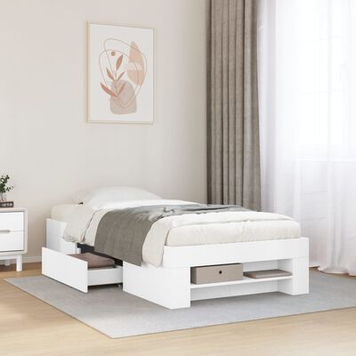 vidaXL Giroletto Bianco 75x190 cm in Legno Multistrato