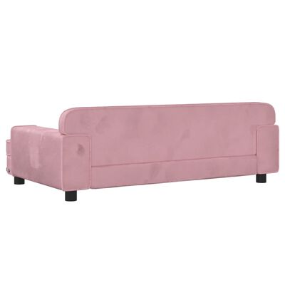 vidaXL Divano per Bambini Rosa 90x53x30 cm in Velluto