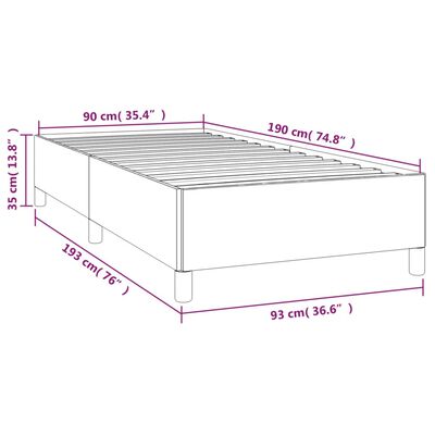 vidaXL Giroletto Grigio Tortora 90x190 cm in Tessuto