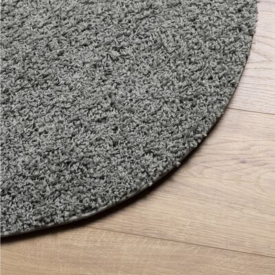 vidaXL Tappeto Shaggy PAMPLONA a Pelo Lungo Moderno Verde Ø 120 cm