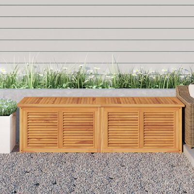 vidaXL Contenitore Giardino con Borsa 175x50x53cm Legno Massello Teak