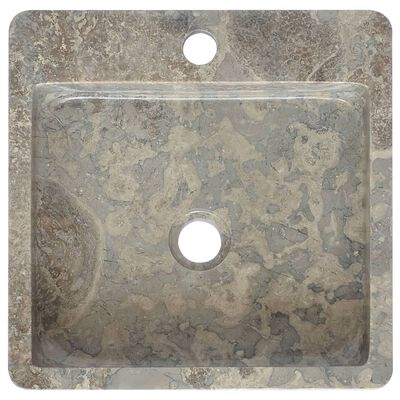 vidaXL Lavandino Grigio 40x40x12 cm in Marmo