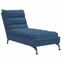 vidaXL Chaise Longue con Cuscini Blu in Tessuto