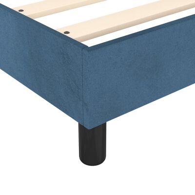 vidaXL Giroletto senza Materasso Blu Scuro 160x200 cm in Velluto