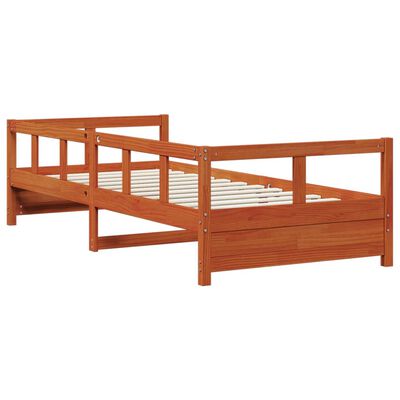 vidaXL Dormeuse senza Materasso Marrone Cera 80x200 cm Legno di Pino