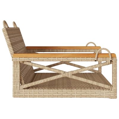 vidaXL Panchina a Dondolo Beige 63x62x40 cm in Polyrattan