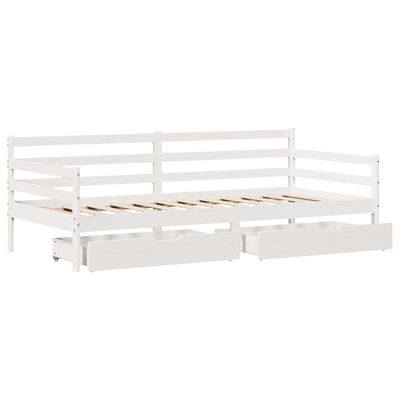 vidaXL Dormeuse con Cassetti 90x200 cm Legno Massello Pino