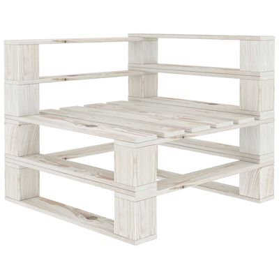 vidaXL Set Salotto da Giardino 6 pz Pallet in Legno Bianco