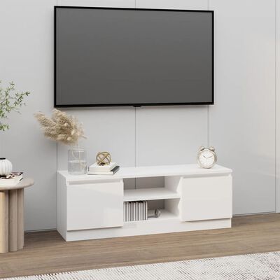 vidaXL Mobile Porta TV con Anta Bianco 102x30x36 cm