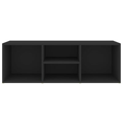 vidaXL Panca Porta Scarpe Nera 105x35x35 cm in Legno Multistrato