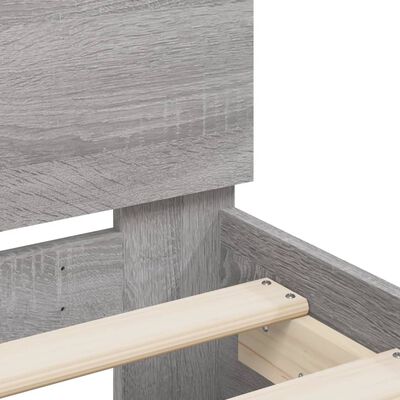 vidaXL Giroletto Testiera Grigio Sonoma 100x200 cm Legno Multistrato