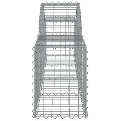 vidaXL Cesti Gabbioni ad Arco 25 pz 200x30x40/60 cm Ferro Zincato