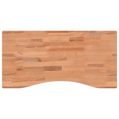 vidaXL Piano per Scrivania 80x(36-40)x4 cm Legno Massello di Faggio