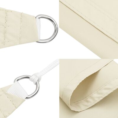 vidaXL Parasole a Vela Oxford Rettangolare 3x4,5 m Crema