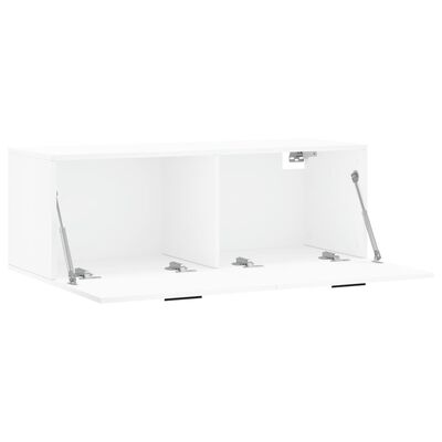 vidaXL Mobile a Parete Bianco 100x36,5x35 cm in Legno Multistrato