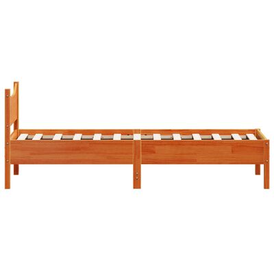 vidaXL Letto senza Materasso Marrone Cera 100x200 cm in Legno di Pino