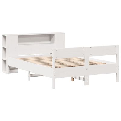 vidaXL Letto Libreria senza Materasso Bianco 120x190 cm Legno di Pino