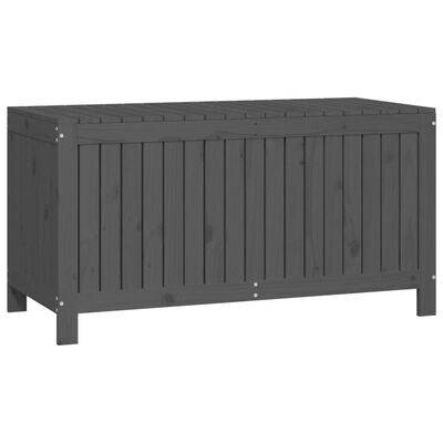 vidaXL Contenitore da Giardino Grigio 121x55x64 cm Legno Massello Pino