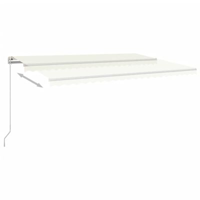 vidaXL Tenda da Sole Retrattile Manuale LED 500x350 cm Crema