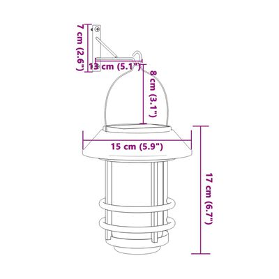 vidaXL Lanterne Solari da Parete per Esterni 2 pz Bianche